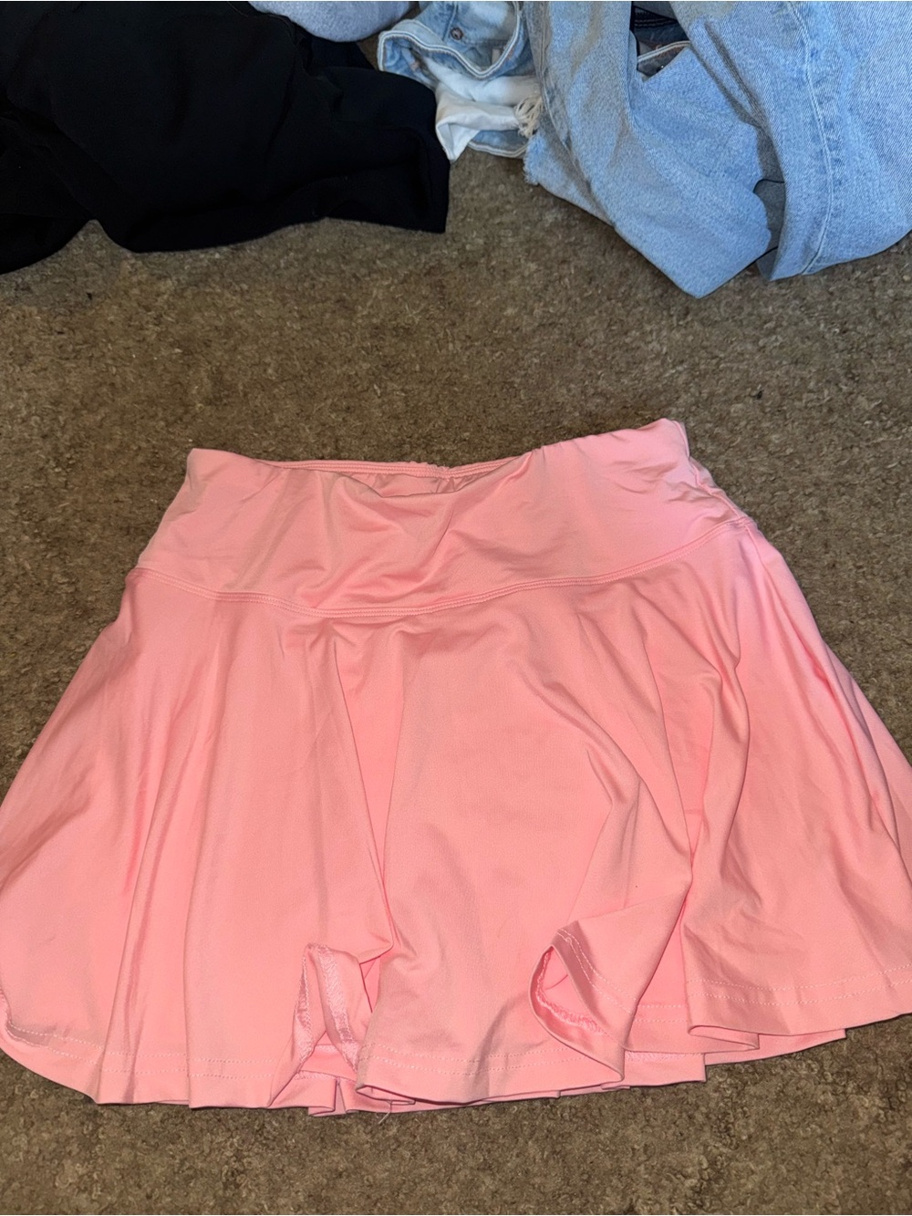 Pink Athletic Skirt with Built-In Shorts